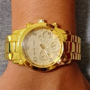 Gold plated stainless steel Michael Kors watch